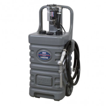 Mobile Dispensing Tank 55Ltr With Diesel Pump - Grey