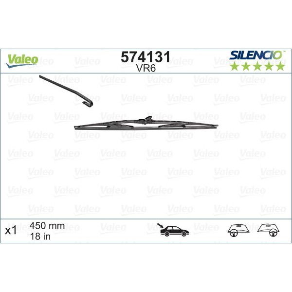 VR6 Silencio Wiper Rear LHD RHD VR6 x1 image