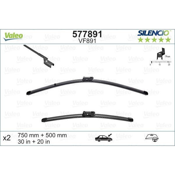 VF891 Silencio Wiper FB OE RHD VF891 Kit image