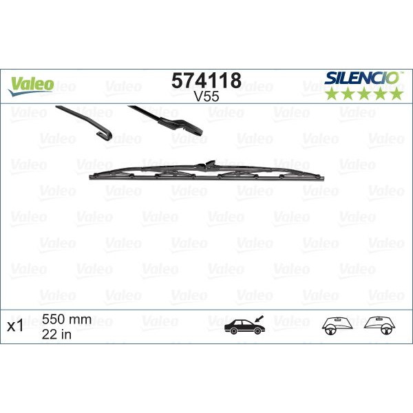 V55 Silencio Wiper Standard LHD RHD x1 image