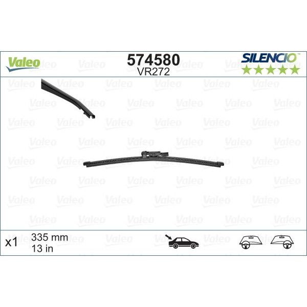 VR272 Silencio Wiper Rear LHD RHD VR272 x1 image