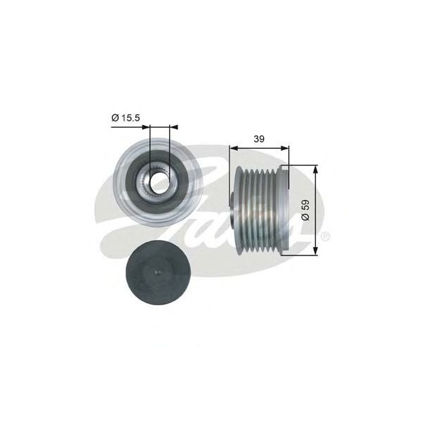 OVER RUNNING ALTERNATOR PULLEY image