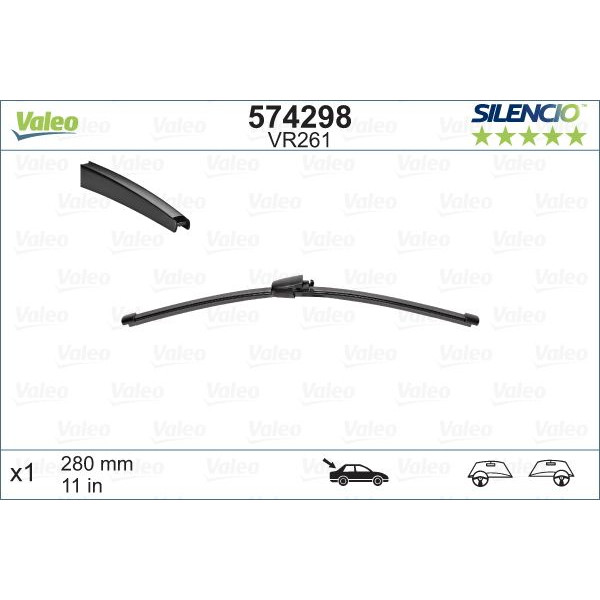 VR261 Silencio Wiper Rear LHD RHD VR261 x1 image