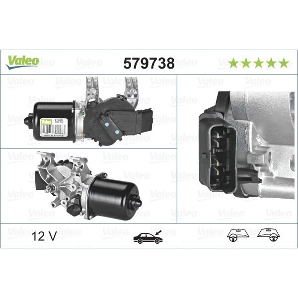 WIPER MOTOR FRONT RENAULT CLIO III image