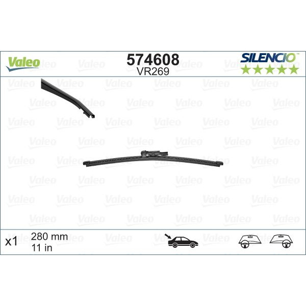 VR269 Silencio Wiper Rear LHD RHD VR269 x1 image
