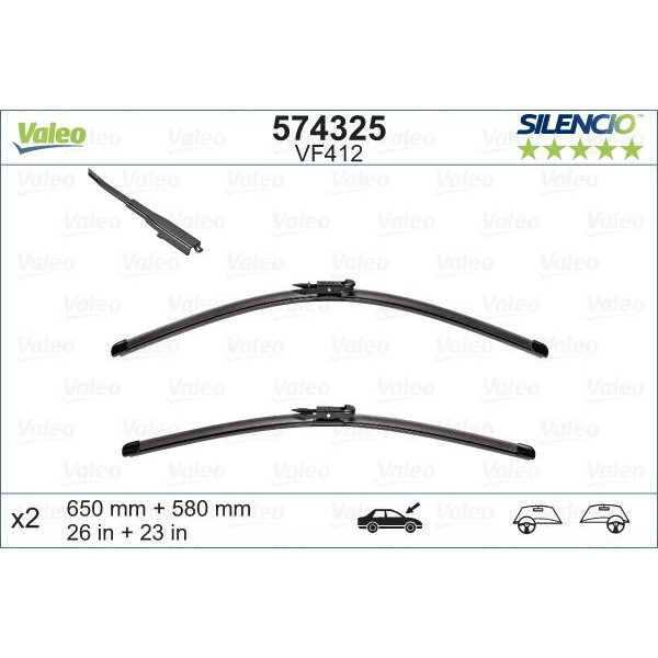 VF412 Silencio Wiper FB OE LHD RHD VF412 Kit image