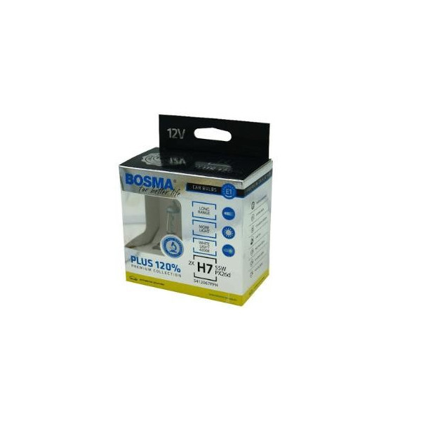 TWIN PACK 12V 55W H7 PX26D +100% image