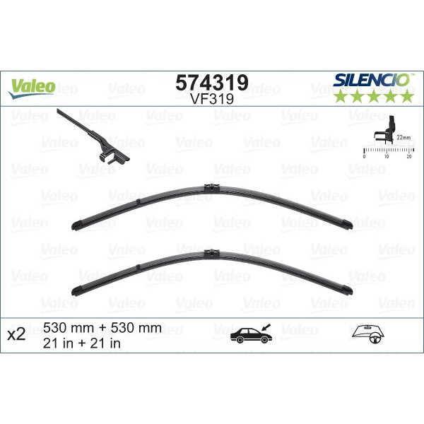 VF319 Silencio Wiper FB OE RHD VF319 Kit image