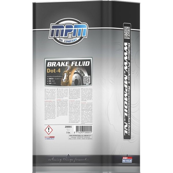 MPM Brake Fluid Low Viscosity DOT 4+ LV 5L image