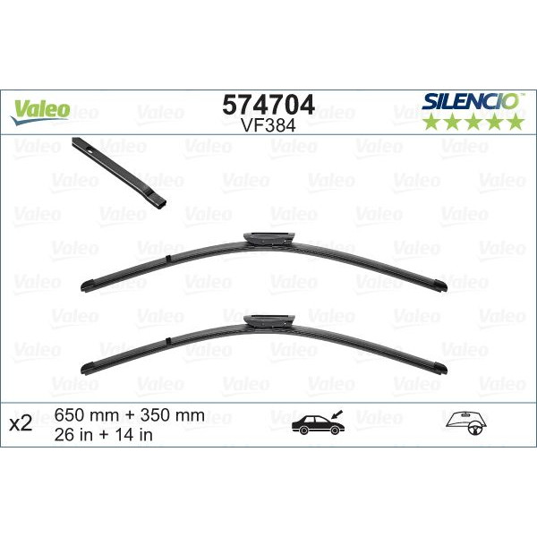 VF384 Silencio Wiper FB OE RHD VF384 Kit image