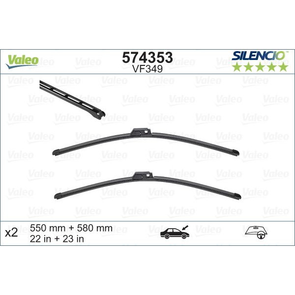 VF349 Silencio Wiper FB OE RHD VF349 Kit image