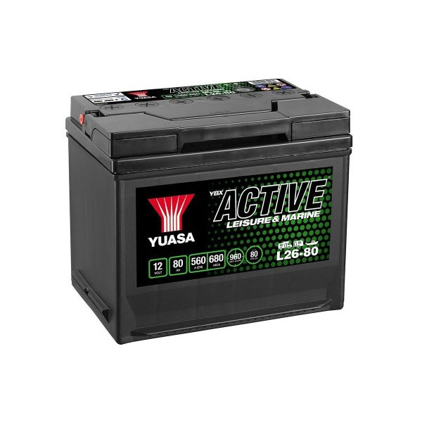 12V 80Ah 560A Yuasa Active Leisure Battery image