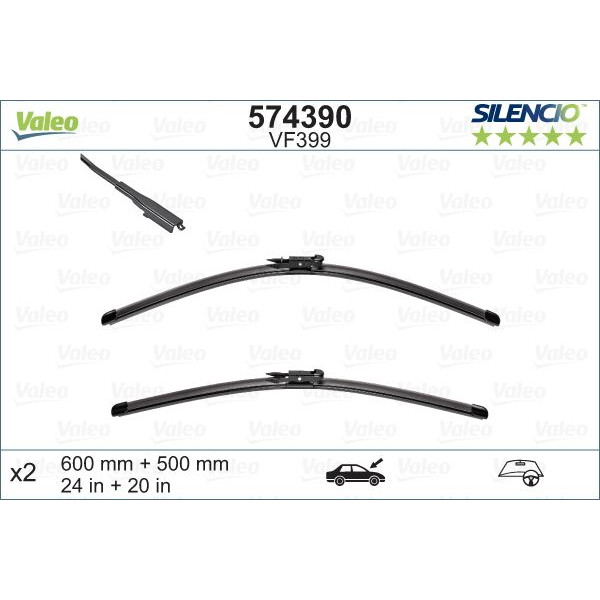VF399 Silencio Wiper FB OE RHD VF399 Kit image