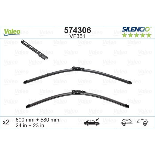 VF351 Silencio Wiper FB OE LHD RHD VF351 Kit image