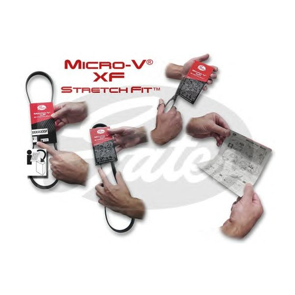 MICRO-V MULTI-RIB STRETCH FIT BELT image
