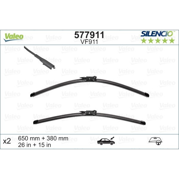VF911 Silencio Wiper FB OE RHD VF911 Kit image
