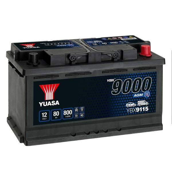 12V 80Ah 800A Yuasa AGM Start Stop Plus Battery image