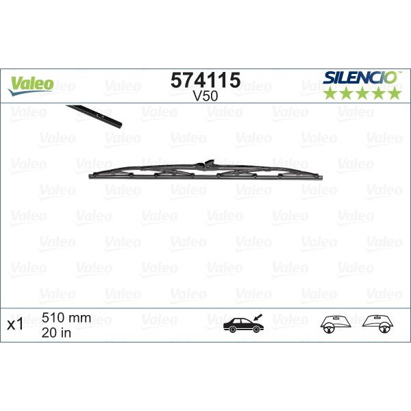 V50 Silencio Wiper Standard LHD RHD V50 x1 image